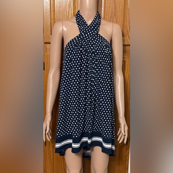 Michael Kors Plus Size Printed Border-Hem Halter Top - Picture 2 of 5